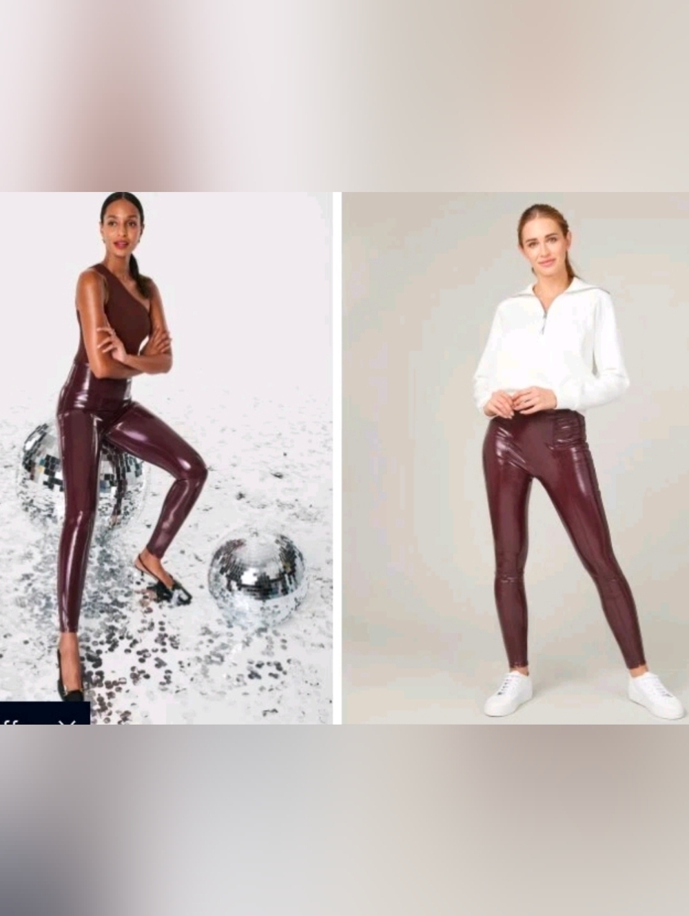 SPANX Faux Patent Leather High Waist Legging Size S